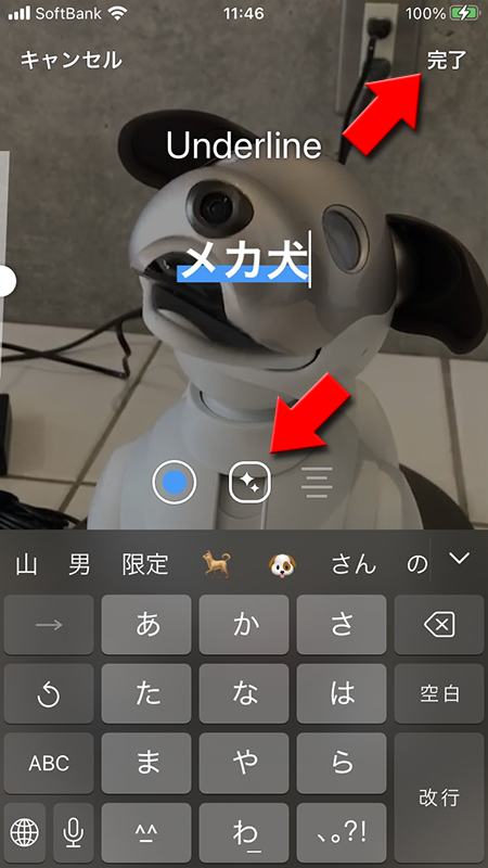 LINE 動画テキストスタイルを設定する iphone版